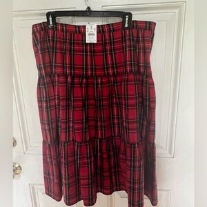 NWT JCrew Factory Tiered Plaid Skirt